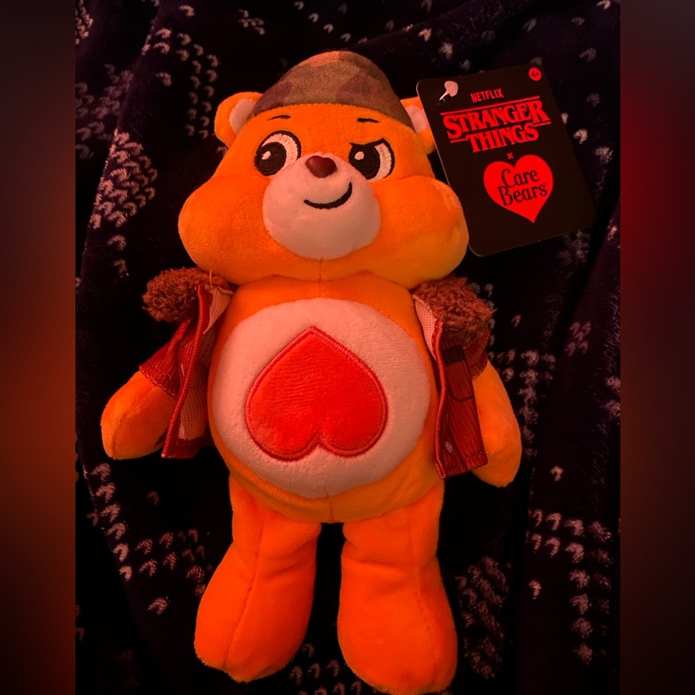 Stranger Things Lucas Sinclair Care Bears Stranger Things Plush - Orange and Red
